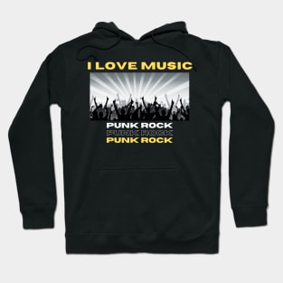 I Love Music Punk Rock Hoodie